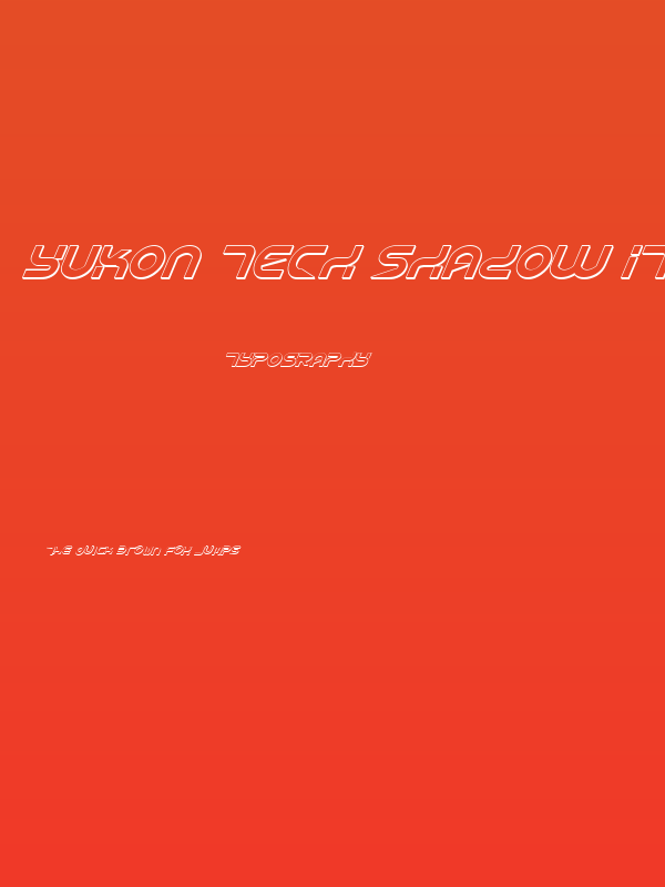 Yukon Tech Shadow Italic Poster