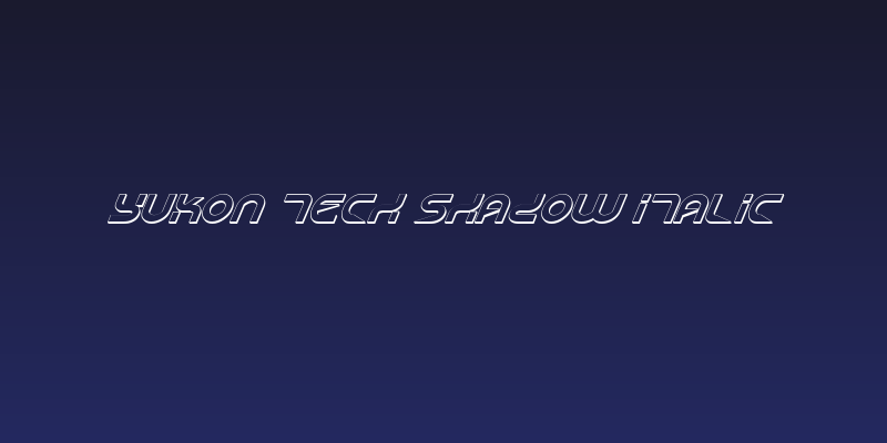 Yukon Tech Shadow Italic Social Header