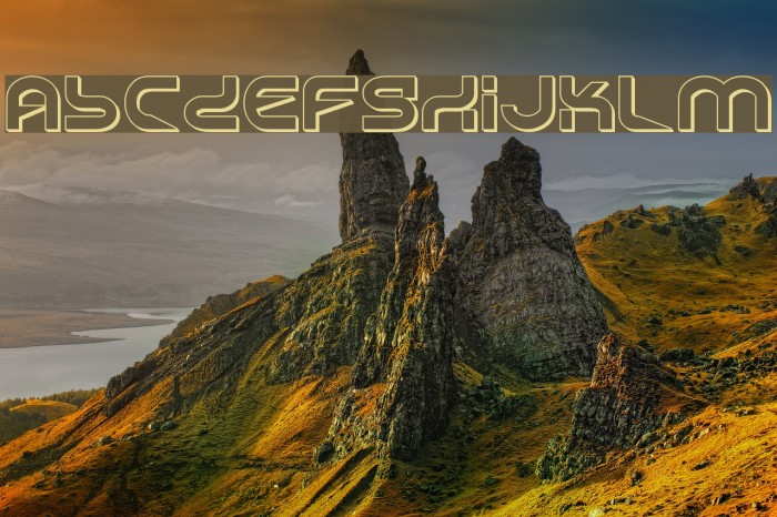 Yukon Tech Shadow Font examples
