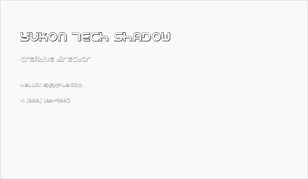 Yukon Tech Shadow Business Card