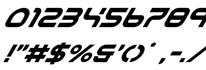 Yukon Tech Super-Italic Font OTHER CHARS