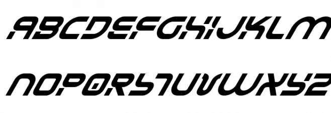 Yukon Tech Super-Italic 字体 大写