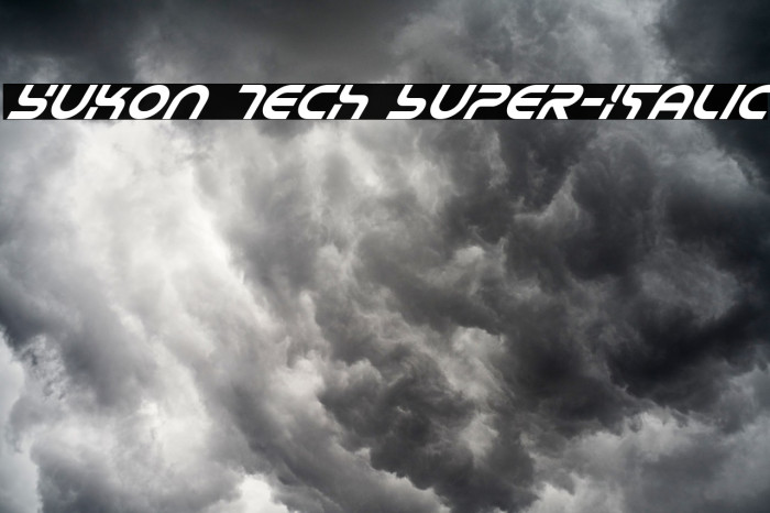 Yukon Tech Super-Italic Font examples