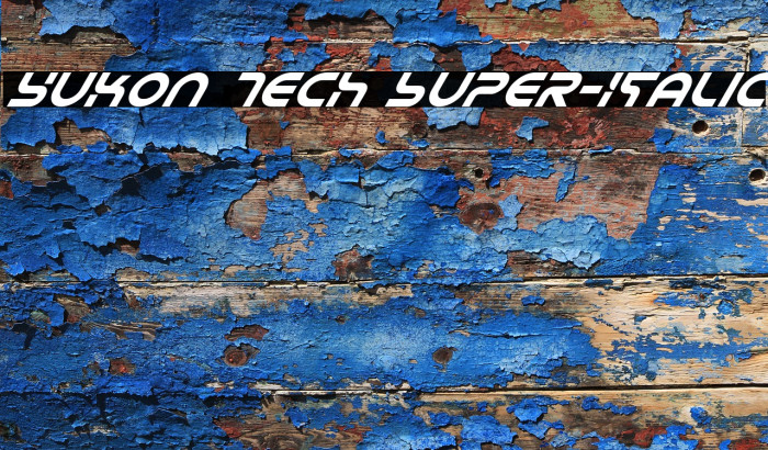 Yukon Tech Super-Italic Font examples