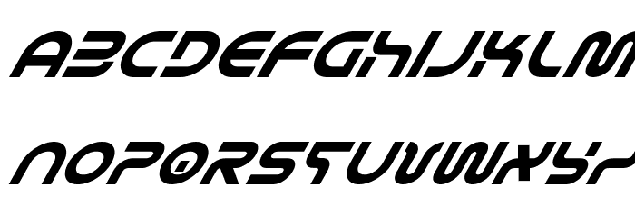 Yukon Tech Super-Italic Font LOWERCASE