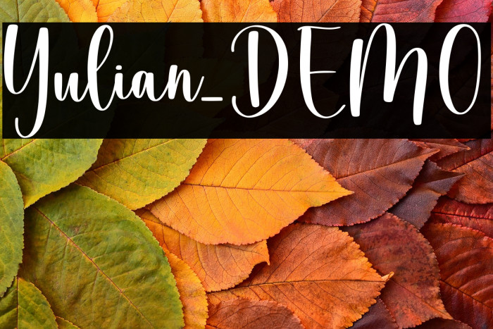 Yulian_DEMO Font examples