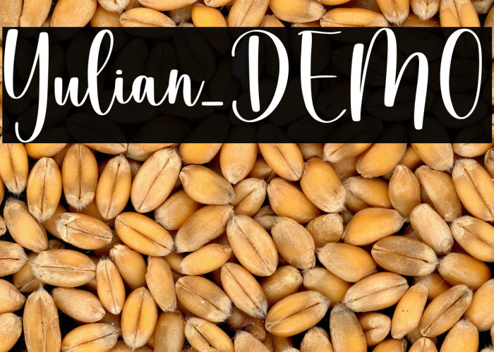 Yulian_DEMO Font examples