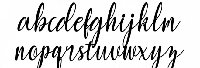 Yulinda Script フォント 小文字