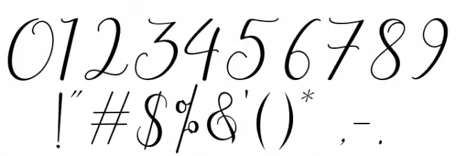 YulindaScript Font OTHER CHARS