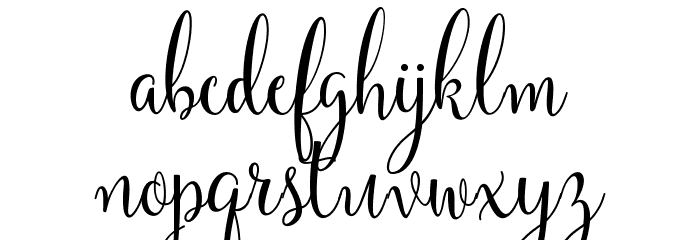 YulindaScriptDemo フォント 小文字