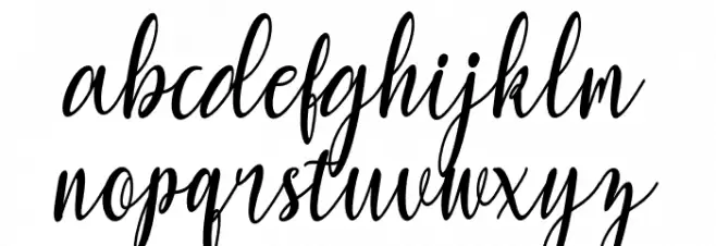 YulindaScript フォント 小文字