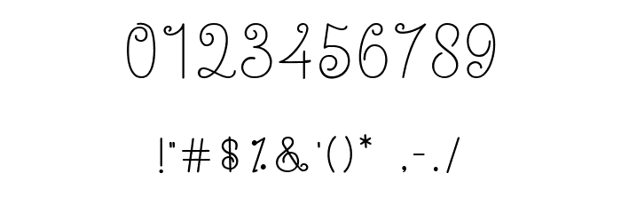 Yulisa Script Font OTHER CHARS