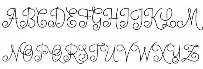 YulisaScript Шрифта ВЕРХНИЙ