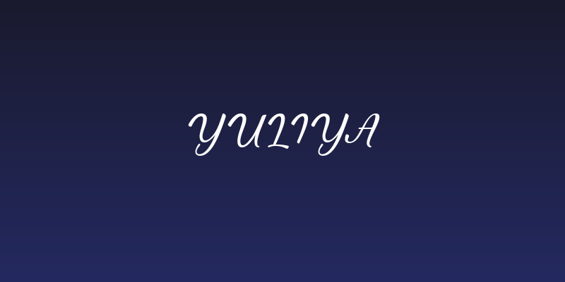 Yuliya Social Header