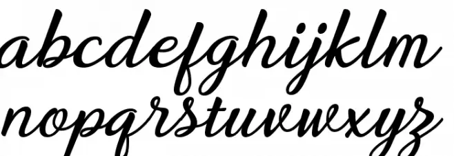 Yuliya फ़ॉन्ट लोअरकेस