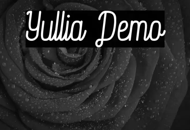 Yullia Demo Font examples