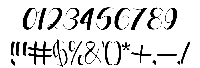 YullisaScript Font OTHER CHARS