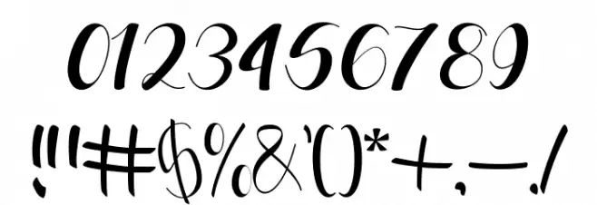 YullisaScript Font OTHER CHARS