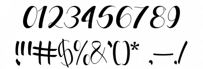 YullisaScript Font OTHER CHARS