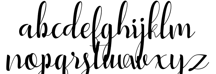 YullisaScript Font LOWERCASE