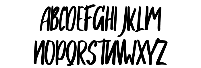 Yulmya Font UPPERCASE