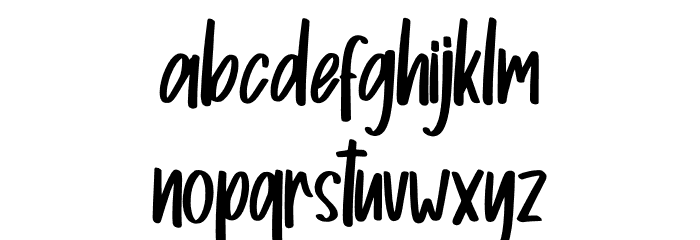 Yulmya Font LOWERCASE