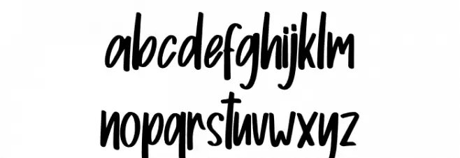 Yulmya Font LOWERCASE