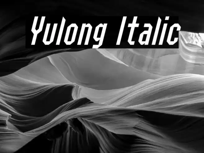Yulong Italic Font examples