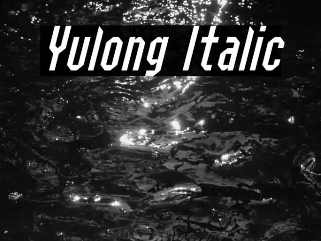 Yulong Italic Font examples