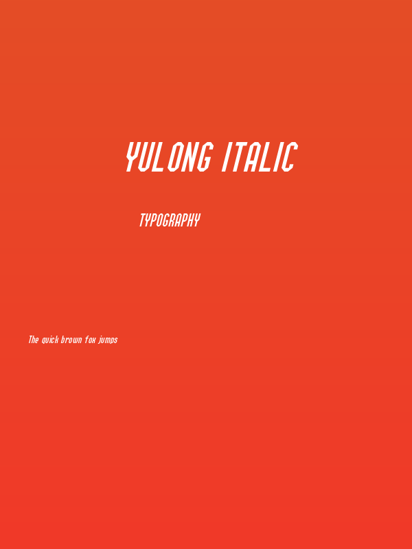 Yulong Italic Poster