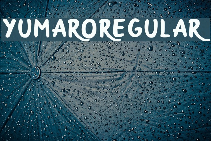 YumaroRegular Font examples