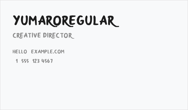 YumaroRegular Business Card