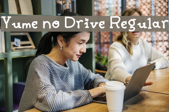 Yume no Drive Regular Font examples