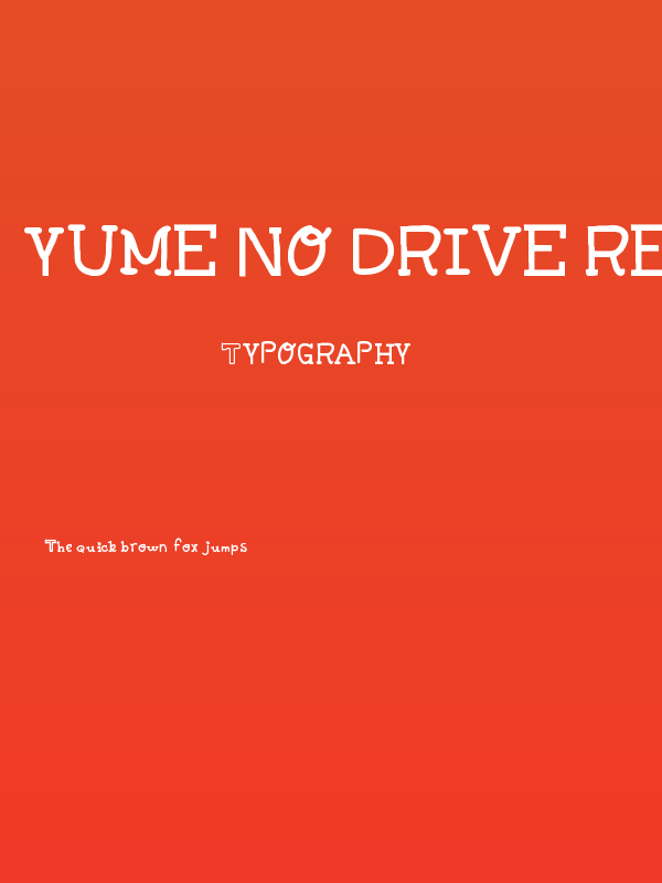 Yume no Drive Regular Poster