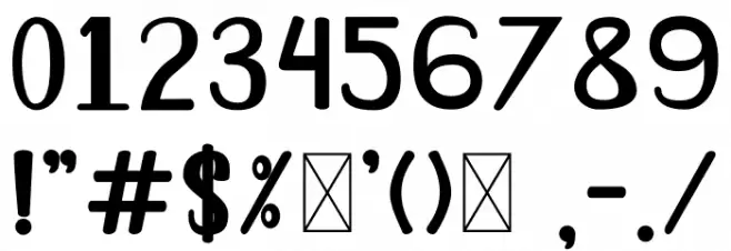 Yume Font OTHER CHARS