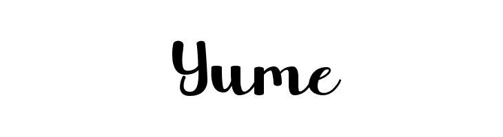 Yume  Frei Schriftart Herunterladen