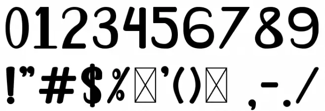 Yume Font OTHER CHARS