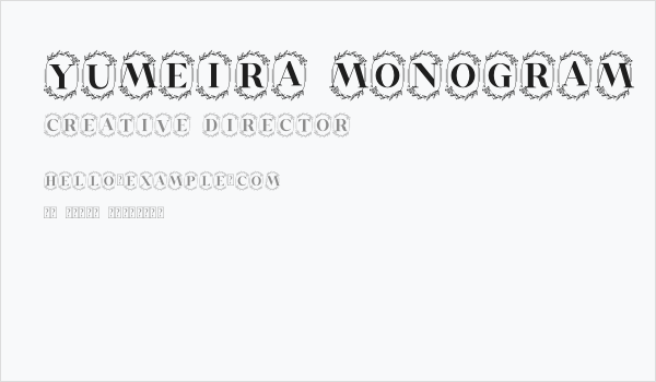 Yumeira Monogram Business Card