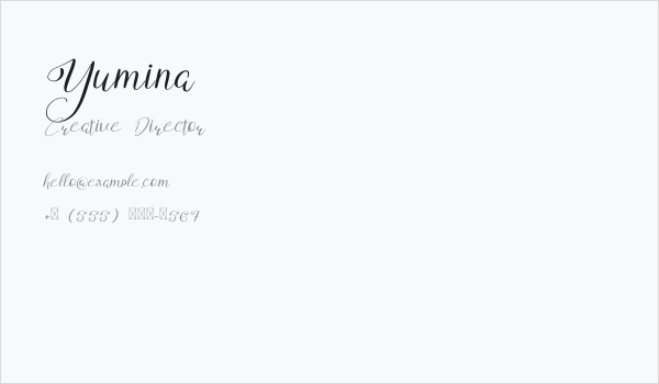 Yumina Business Card