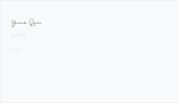 Yuminika Regular Business Card