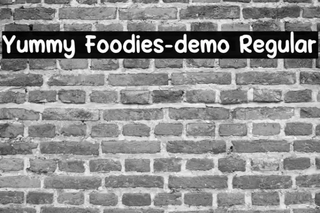 Yummy Foodies-demo Regular Font examples