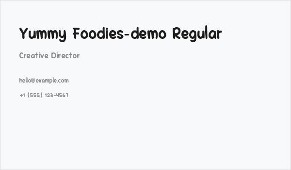 Yummy Foodies-demo Regular Business Card