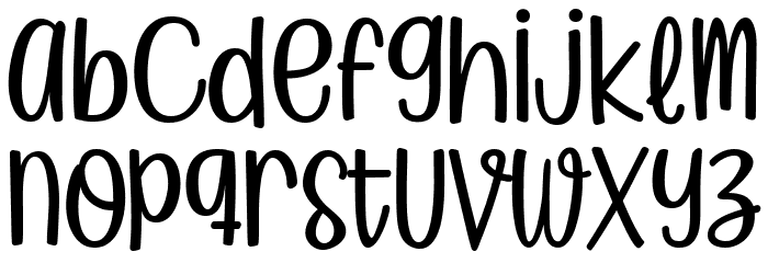 Yummy Ice Cream Regular Font LOWERCASE