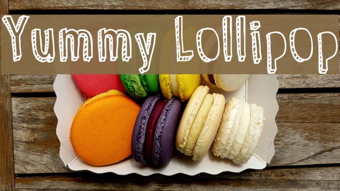 Yummy Lollipop Font examples