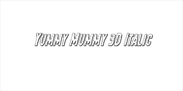 Yummy Mummy 3D Italic Logo