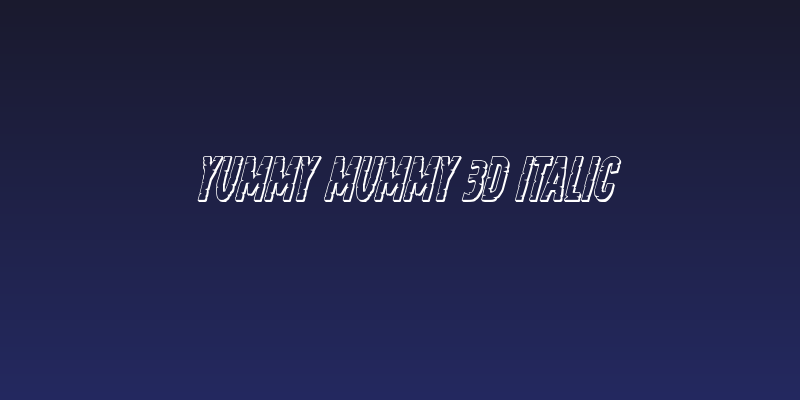 Yummy Mummy 3D Italic Social Header