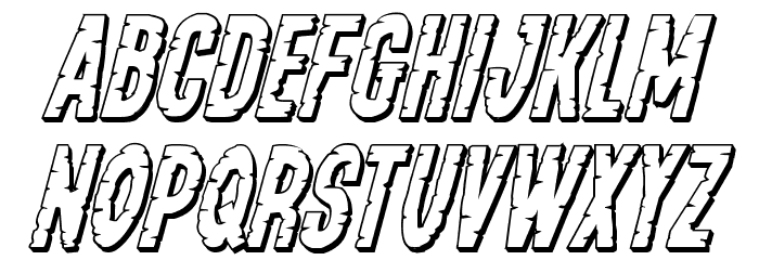 Yummy Mummy 3D Italic Font LOWERCASE