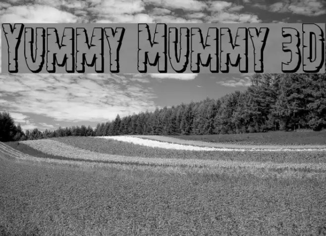 Yummy Mummy 3D Font examples