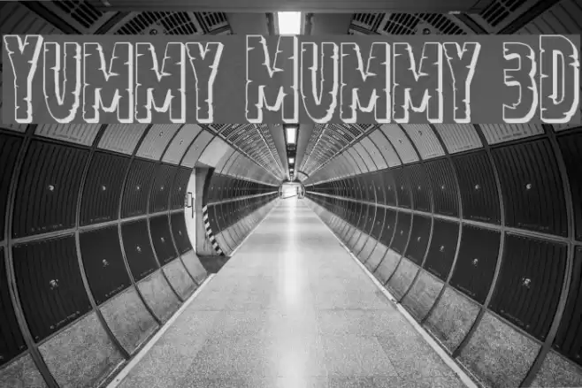 Yummy Mummy 3D Font examples