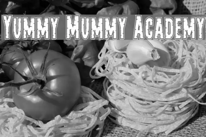 Yummy Mummy Academy Font examples